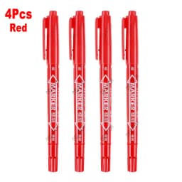 4/8Pcs Waterproof Oil Ink Permanent Art Marker Fineliner Pen 0.5mm 1.0mm Dual Tip For Comics Painting Drawing Writing Stationery