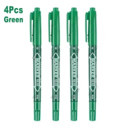 4/8Pcs Waterproof Oil Ink Permanent Art Marker Fineliner Pen 0.5mm 1.0mm Dual Tip For Comics Painting Drawing Writing Stationery