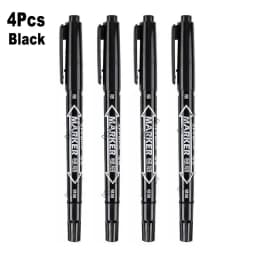 4/8Pcs Waterproof Oil Ink Permanent Art Marker Fineliner Pen 0.5mm 1.0mm Dual Tip For Comics Painting Drawing Writing Stationery