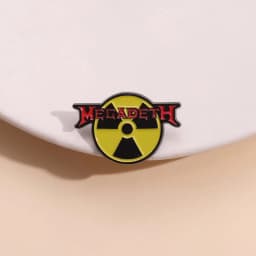 New English Letters And Radioactive Sign Enamel Brooch Pins Trendy Alloy Metal Badge Corsage Lapel Pin Accessories Souvenirs