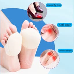 5 Pairs Ball of Foot Cushions Metatarsal Pads for Women Men Soft Forefoot Pads for Ball of Feet Reusable Prevent Pain Discomfort