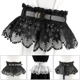 New Lace Tie Corset Wide Slimming Body Belts for Women Elastic High Waist Strap Stretch Shaping Girdle Cummerbands