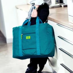 Portable Nylon Travel Luggage Bag Lightweight Large Capacity Fitness Handbag Folding Hand Grip Clothes Storage Bag