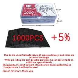 1000/250Pcs Mechanical Pencil Leads Set 0.5/0.7/0.9/1.3/2.0mm Automatic Pencil Core Painting Refills Office School Supplies