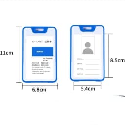 Candy Color Staff Work Card Holder Employees Workers Pass Access Card Cover Tag Bus Card Sleeve with Lanyard Purse for Women Man