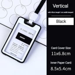 Candy Color Staff Work Card Holder Employees Workers Pass Access Card Cover Tag Bus Card Sleeve with Lanyard Purse for Women Man