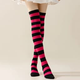 Striped Over Knee High Socks Women High Stocking Multi-color JK Casual Warm Soks Sexy Slim Long Soks Christmas Striped Hosiery #