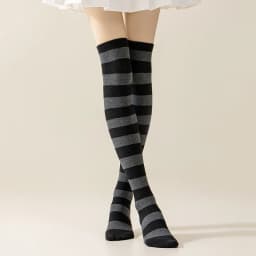 Striped Over Knee High Socks Women High Stocking Multi-color JK Casual Warm Soks Sexy Slim Long Soks Christmas Striped Hosiery #