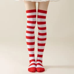 Striped Over Knee High Socks Women High Stocking Multi-color JK Casual Warm Soks Sexy Slim Long Soks Christmas Striped Hosiery #