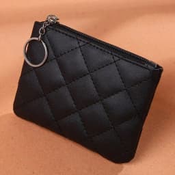 Women PU Leather Zip Coin Wallet Key Chain Fashion Small Purse Money short Change Pouch Coin Purse