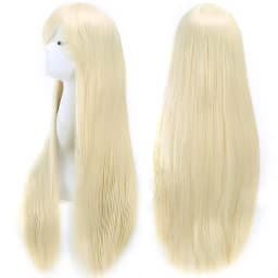 32" 80cm Long Straight Anime Fashion Women's Cosplay Party Wig Heat Resistant Synthetic Hair Wigs Costume