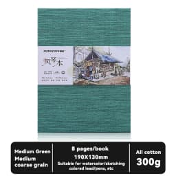 100% Cotton Square Watercolor Sketchbook 300gsm Paper Folded Drawing Pad Organ Sketch Notebook Student Watercolor Journal Book
