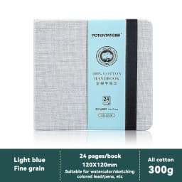 100% Cotton Square Watercolor Sketchbook 300gsm Paper Folded Drawing Pad Organ Sketch Notebook Student Watercolor Journal Book
