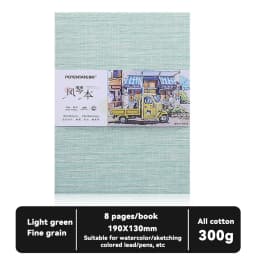 100% Cotton Square Watercolor Sketchbook 300gsm Paper Folded Drawing Pad Organ Sketch Notebook Student Watercolor Journal Book