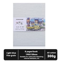 100% Cotton Square Watercolor Sketchbook 300gsm Paper Folded Drawing Pad Organ Sketch Notebook Student Watercolor Journal Book