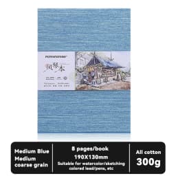 100% Cotton Square Watercolor Sketchbook 300gsm Paper Folded Drawing Pad Organ Sketch Notebook Student Watercolor Journal Book