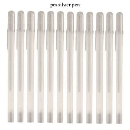12/53 pcs Gel Pen Set Gold/Silver/White Gel Pens White Ink for Black Paper White Pen Drawing, Sketching, Illustration Deisgn
