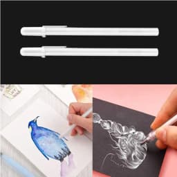 12/53 pcs Gel Pen Set Gold/Silver/White Gel Pens White Ink for Black Paper White Pen Drawing, Sketching, Illustration Deisgn