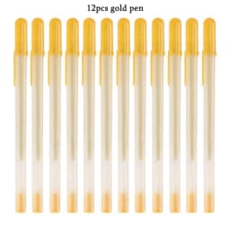 12/53 pcs Gel Pen Set Gold/Silver/White Gel Pens White Ink for Black Paper White Pen Drawing, Sketching, Illustration Deisgn