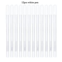 12/53 pcs Gel Pen Set Gold/Silver/White Gel Pens White Ink for Black Paper White Pen Drawing, Sketching, Illustration Deisgn