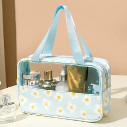 Women's Cosmetic Bag 3pcs Set Translucent Makeup Bag Large-Capacity Bath Wash Bags Travel Essentials Organizer for Cosmetics