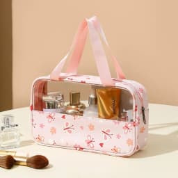 Women's Cosmetic Bag 3pcs Set Translucent Makeup Bag Large-Capacity Bath Wash Bags Travel Essentials Organizer for Cosmetics