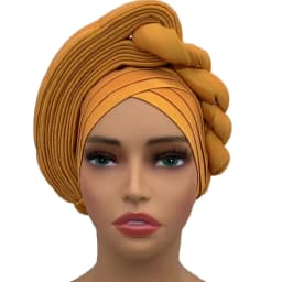 Female Head Wraps Raw Silk Headtie African Autogele Women's Turban Cap Nigeria Wedding Auto Geles Party Headpiece