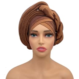 Female Head Wraps Raw Silk Headtie African Autogele Women's Turban Cap Nigeria Wedding Auto Geles Party Headpiece