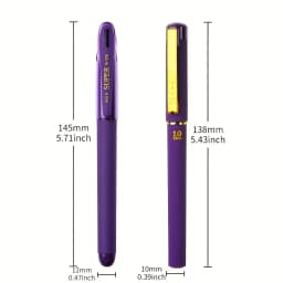 WQN-3/6/12PCS Purple Neutral Pens,1.0mm, Durable, Smooth Writing, High-Quality Ink, Suitable For Educational And Office Use