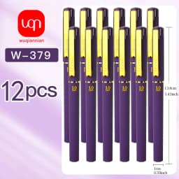 WQN-3/6/12PCS Purple Neutral Pens,1.0mm, Durable, Smooth Writing, High-Quality Ink, Suitable For Educational And Office Use