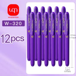 WQN-3/6/12PCS Purple Neutral Pens,1.0mm, Durable, Smooth Writing, High-Quality Ink, Suitable For Educational And Office Use