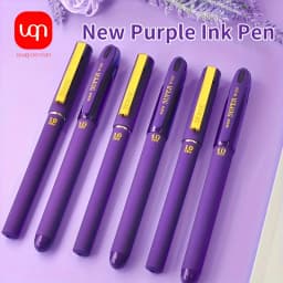 WQN-3/6/12PCS Purple Neutral Pens,1.0mm, Durable, Smooth Writing, High-Quality Ink, Suitable For Educational And Office Use