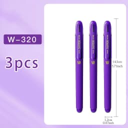 WQN-3/6/12PCS Purple Neutral Pens,1.0mm, Durable, Smooth Writing, High-Quality Ink, Suitable For Educational And Office Use