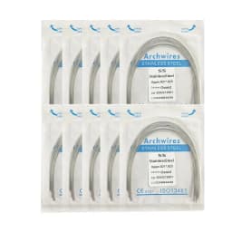 10pack Dental Arch Wires Orthodontic Super Elastic Stainless Steel Rectangle Archwire Lower/Upper 16x16/16x22/17x25/21x25