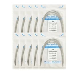 10pack Dental Arch Wires Orthodontic Super Elastic Stainless Steel Rectangle Archwire Lower/Upper 16x16/16x22/17x25/21x25