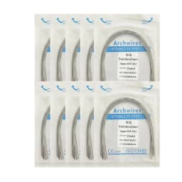 10pack Dental Arch Wires Orthodontic Super Elastic Stainless Steel Rectangle Archwire Lower/Upper 16x16/16x22/17x25/21x25