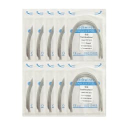10pack Dental Arch Wires Orthodontic Super Elastic Stainless Steel Rectangle Archwire Lower/Upper 16x16/16x22/17x25/21x25