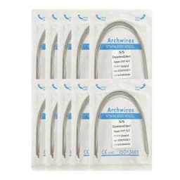 10pack Dental Arch Wires Orthodontic Super Elastic Stainless Steel Rectangle Archwire Lower/Upper 16x16/16x22/17x25/21x25
