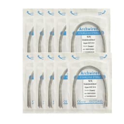 10pack Dental Arch Wires Orthodontic Super Elastic Stainless Steel Rectangle Archwire Lower/Upper 16x16/16x22/17x25/21x25