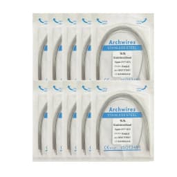 10pack Dental Arch Wires Orthodontic Super Elastic Stainless Steel Rectangle Archwire Lower/Upper 16x16/16x22/17x25/21x25