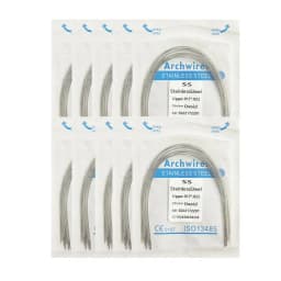 10pack Dental Arch Wires Orthodontic Super Elastic Stainless Steel Rectangle Archwire Lower/Upper 16x16/16x22/17x25/21x25