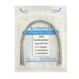 10pack Dental Arch Wires Orthodontic Super Elastic Stainless Steel Rectangle Archwire Lower/Upper 16x16/16x22/17x25/21x25