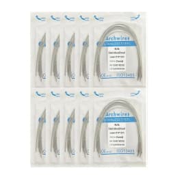 10pack Dental Arch Wires Orthodontic Super Elastic Stainless Steel Rectangle Archwire Lower/Upper 16x16/16x22/17x25/21x25