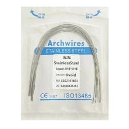 10pack Dental Arch Wires Orthodontic Super Elastic Stainless Steel Rectangle Archwire Lower/Upper 16x16/16x22/17x25/21x25