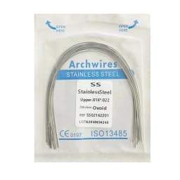 10pack Dental Arch Wires Orthodontic Super Elastic Stainless Steel Rectangle Archwire Lower/Upper 16x16/16x22/17x25/21x25