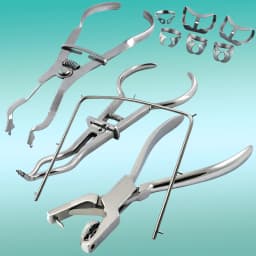 AG 1set Dental Forceps Matrix Band Forming Clip Matrices Pliers Sectional Contoured Stainless Steel Orthodontic Plier Lab
