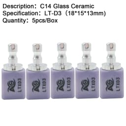 AG Lithium Disilicate C14 Dental Glass Ceramic Blocks LT/HT for CAD/CAM Sirona System Veneer Dentistry Materials Milling System