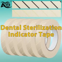 AG 50m/Roll Dental Sterilization Indicator Tape Medical Autoclave Cards Steam Indicator Tape Oral Care Supplies Dentrist Lab