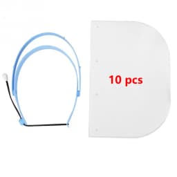 10pcs Dental Protective Face Dental Face Shield 1 Shelf 10Pcs Detachable Face Shield Anti-Fog Dustproof Replacement Covers
