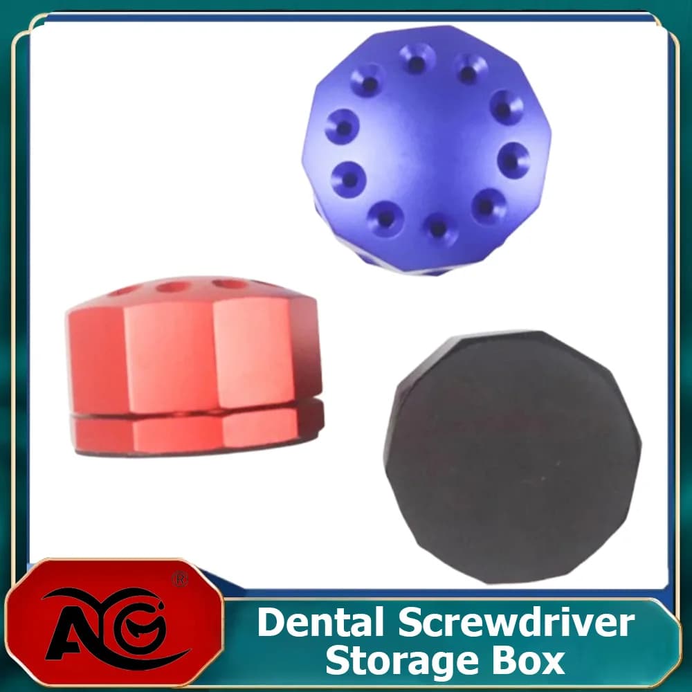 AG Dental Multi-function Screwdriver Storage Holder Rotating Box 360° Rotate Non-Slip Base Storage Box Screwdrivers Tool